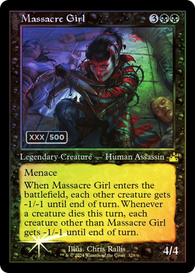 Massacre Girl (Retro) (Serial Numbered) (328) Foil - Ravnica Remastered