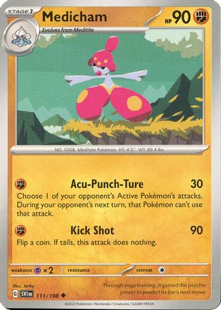 Medicham (111) Reverse Holofoil - Scarlet & Violet