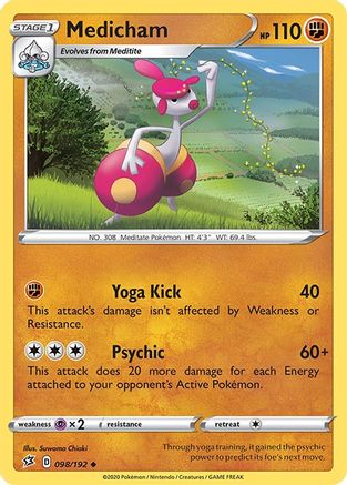 Medicham (98) Reverse Holofoil - Rebel Clash