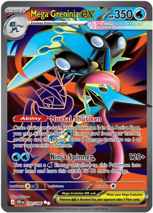 Mega Greninja ex (Full Art) (100) Holofoil - Chaos Rising