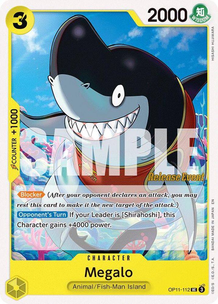 Megalo (OP11-112) Release Event Cards