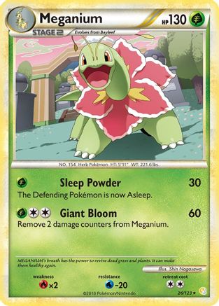 Meganium (26) Reverse Holofoil - HeartGold & SoulSilver