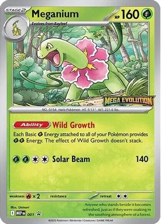 Meganium (Prerelease) (1) - Black Star Promos