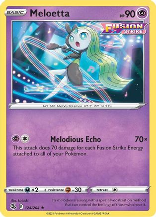 Meloetta (124) Reverse Holofoil - Fusion Strike