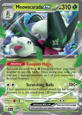 Meowscarada ex (15) Holofoil - Paldea Evolved