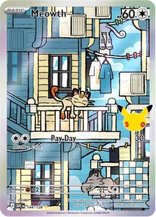 Meowth (144) Holofoil - 30th Celebration