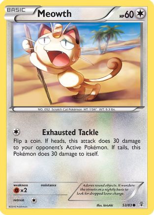 Meowth (53) Reverse Holofoil - Generations