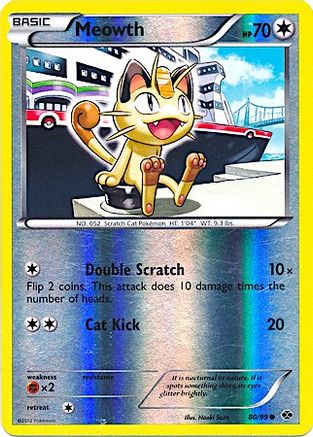 Meowth (Mirror Reverse Holo) (80) Reverse Holofoil - Miscellaneous Cards & Products