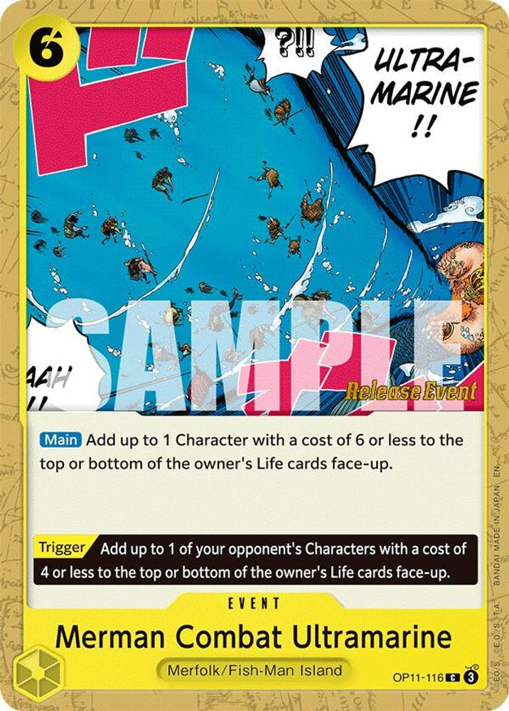 Merman Combat Ultramarine (OP11-116) Release Event Cards