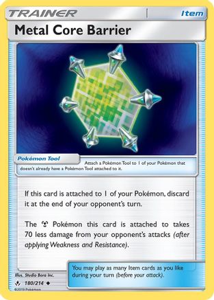 Metal Core Barrier (180) Reverse Holofoil - Unbroken Bonds