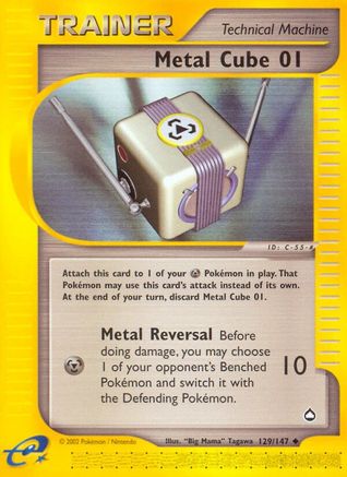 Metal Cube (129) Reverse Holofoil - Aquapolis