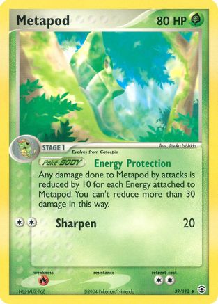 Metapod (39) Reverse Holofoil - FireRed & LeafGreen