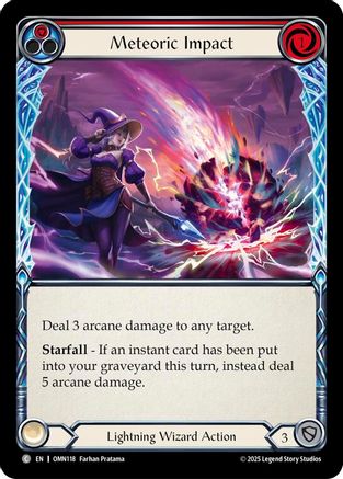 Meteoric Impact (Red) (OMN118) Rainbow Foil - Omens of the Third Age