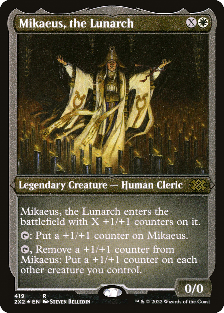 Mikaeus, the Lunarch (419) Etched Foil - Double Masters 2022