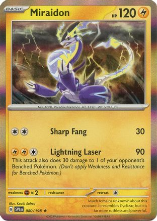 Miraidon (80) Reverse Holofoil - Scarlet & Violet