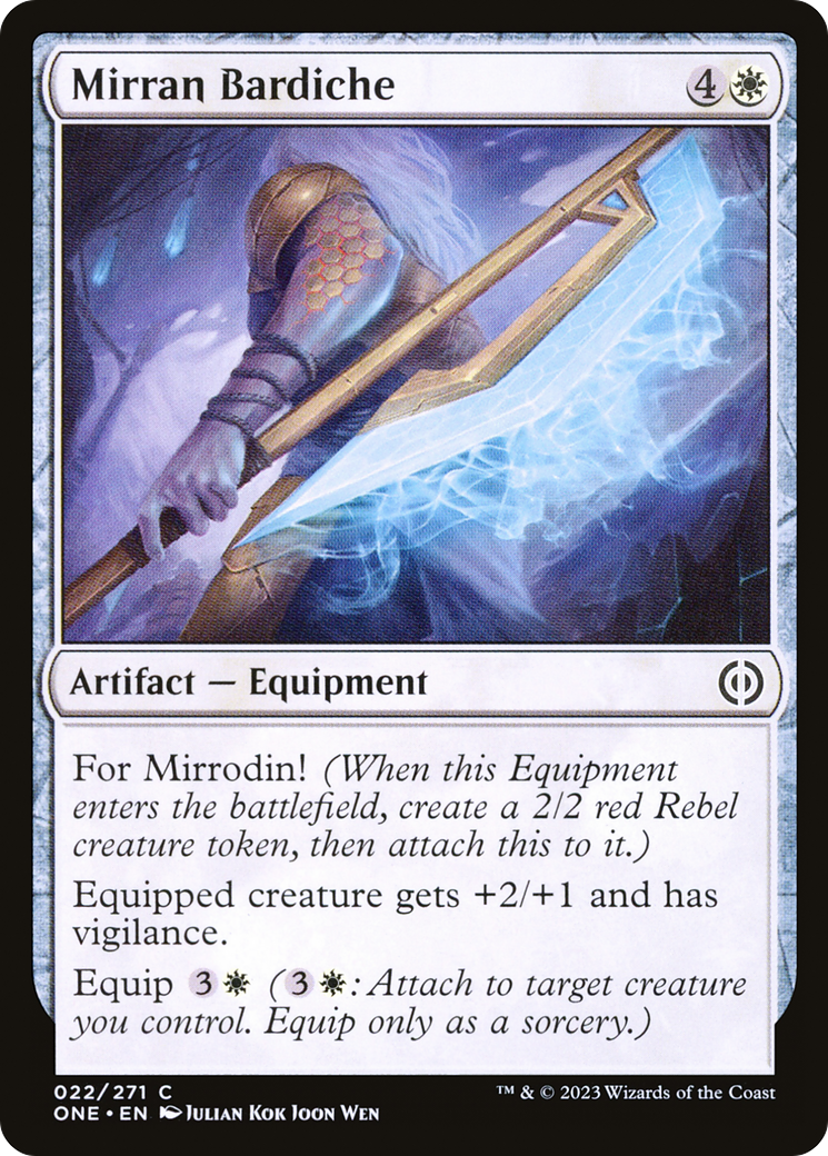 Mirran Bardiche (022) - Phyrexia: All Will Be One Foil