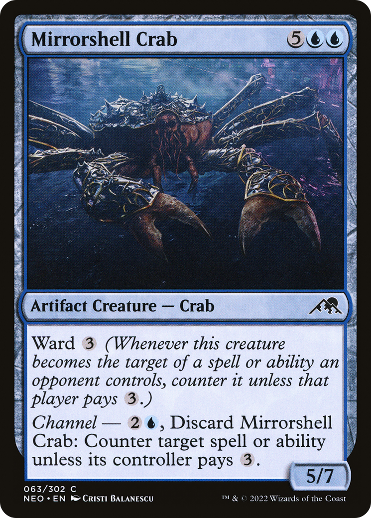 Mirrorshell Crab (063) - Kamigawa: Neon Dynasty Foil