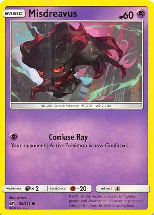 Misdreavus (39) Reverse Holofoil - Crimson Invasion