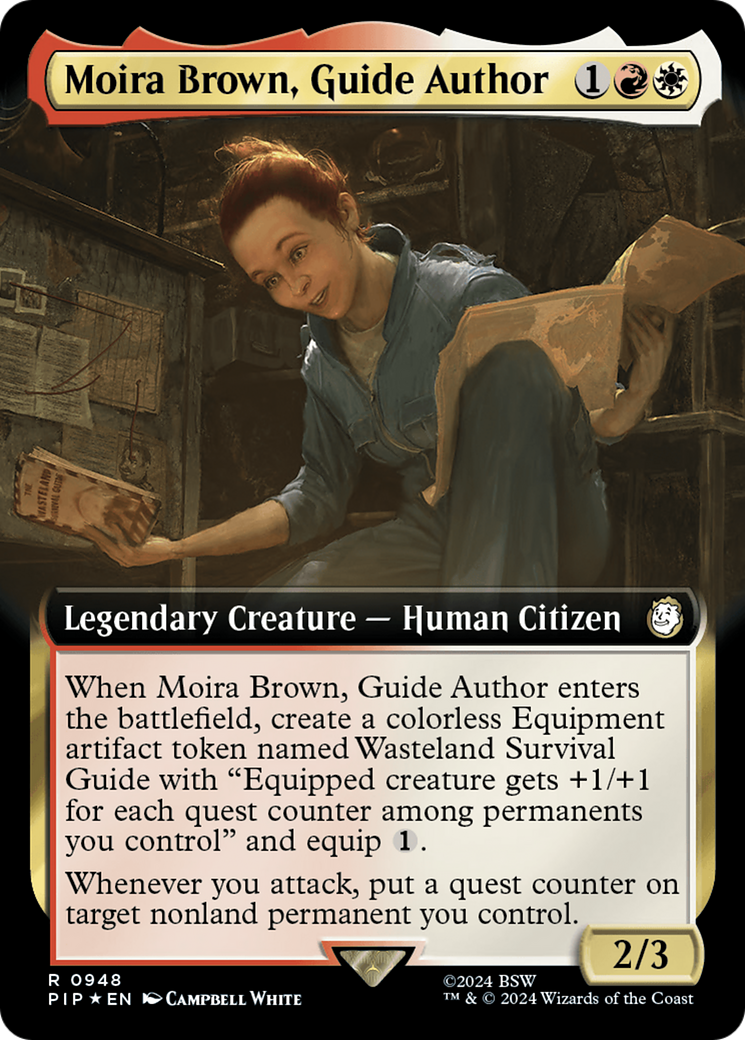 Moira Brown, Guide Author (Extended Art) (948) Surge Foil - Fallout