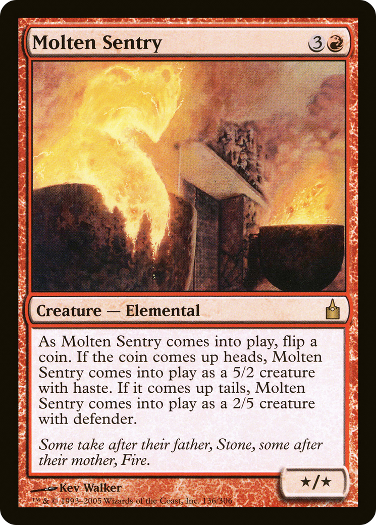 Molten Sentry (136) Foil - Ravnica: City of Guilds