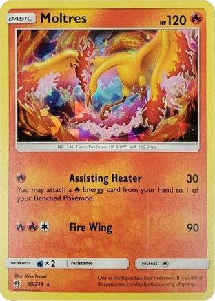 Moltres (Cracked Ice Holo) (Deck Exclusives) (38) Holofoil - Lost Thunder