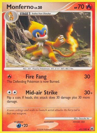 Monferno (41) Reverse Holofoil - Majestic Dawn