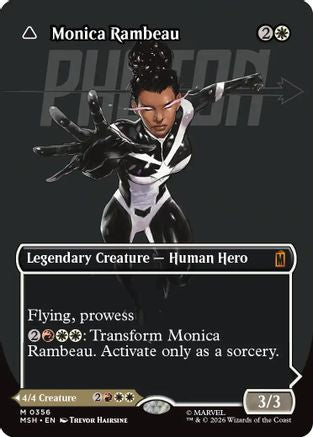 Monica Rambeau // Photon, Living Light (Borderless Logo) (356) Foil - Marvel Super Heroes