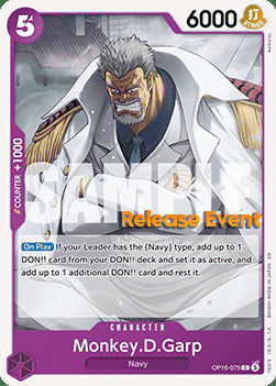 Monkey.D.Garp (OP16-075) Release Event Cards