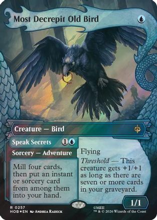 Most Decrepit Old Bird // Speak Secrets (Showcase) (257) Surge Foil - The Hobbit