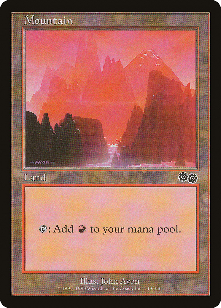 Mountain (343) - Urza's Saga