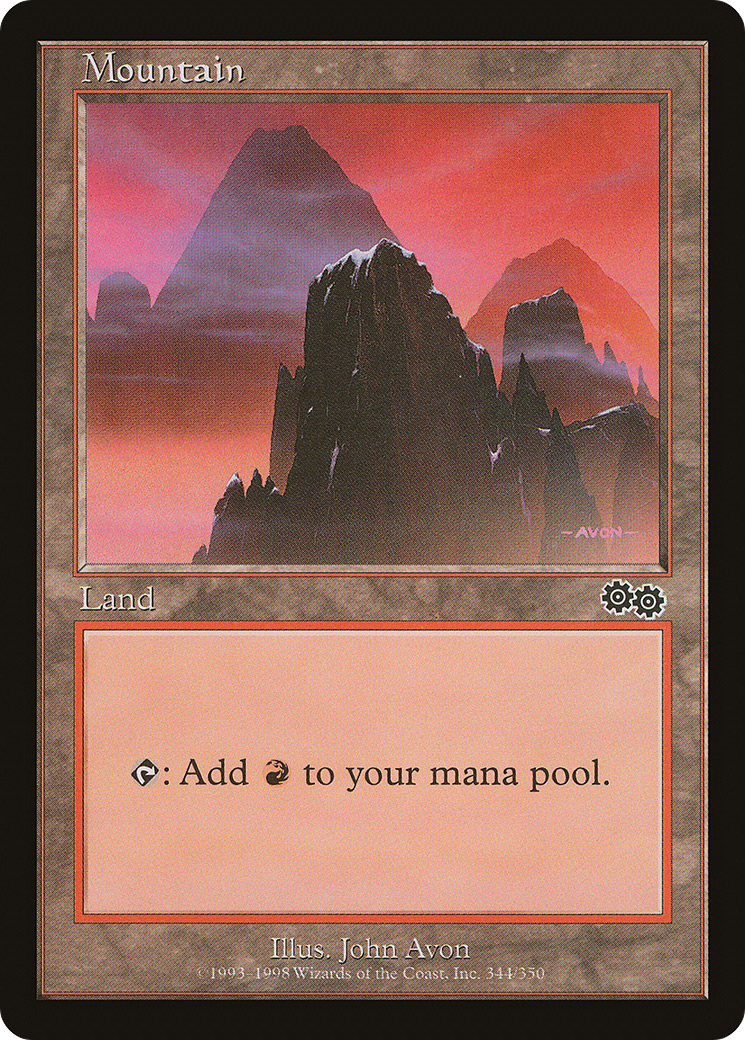 Mountain (344) - Urza's Saga