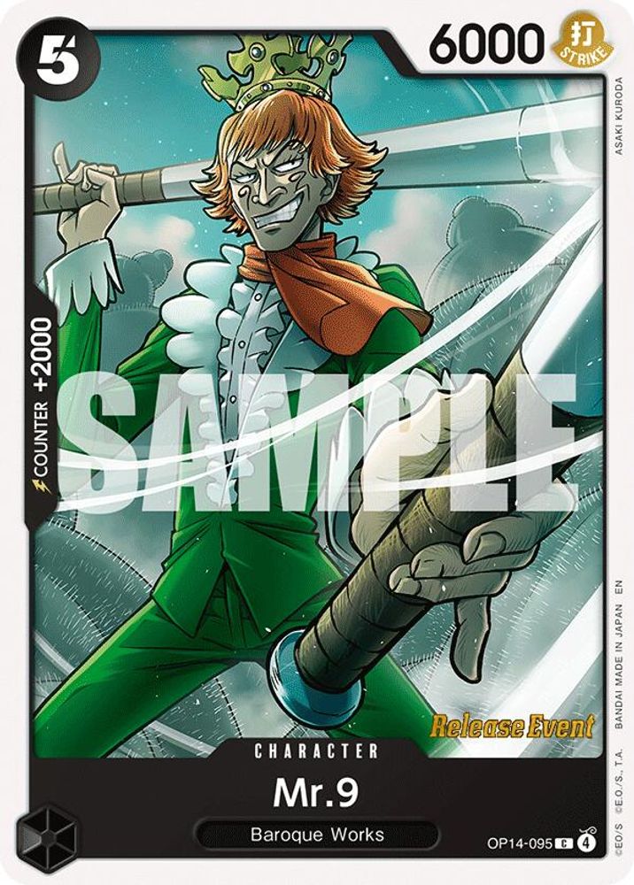 Mr.9 (OP14-095) Release Event Cards