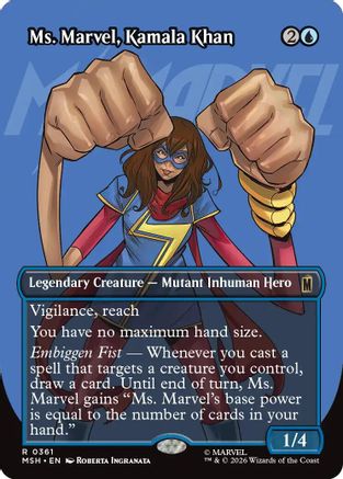 Ms. Marvel, Kamala Khan (Borderless Logo) (361) Foil - Marvel Super Heroes