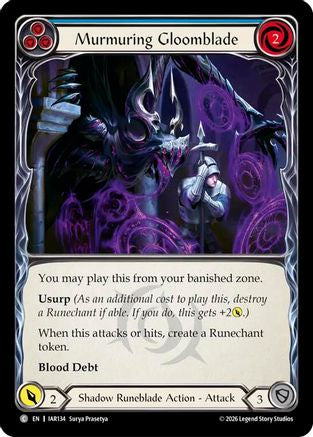Murmuring Gloomblade (Blue) (IAR134) Rainbow Foil - Usurp the Shadow Throne