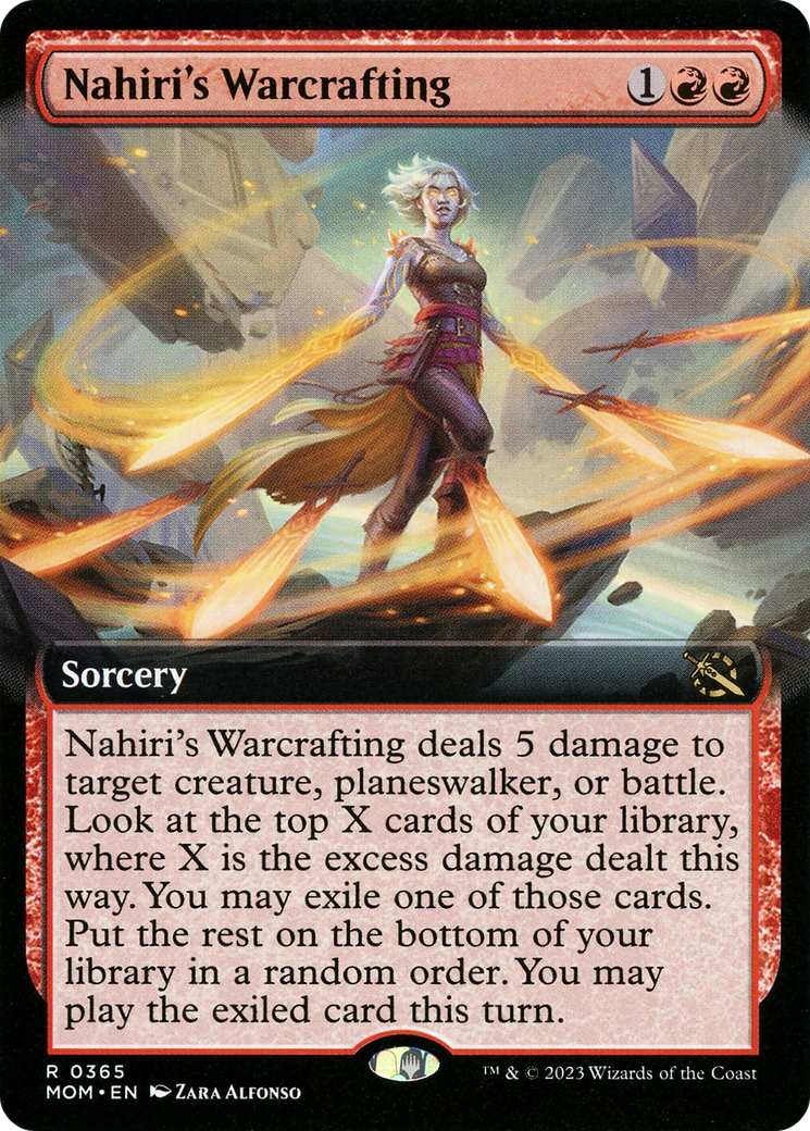 Nahiri's Warcrafting (Extended Art) (365) - March of the Machine Foil