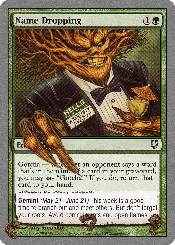 Name Dropping (105) Foil - Unhinged