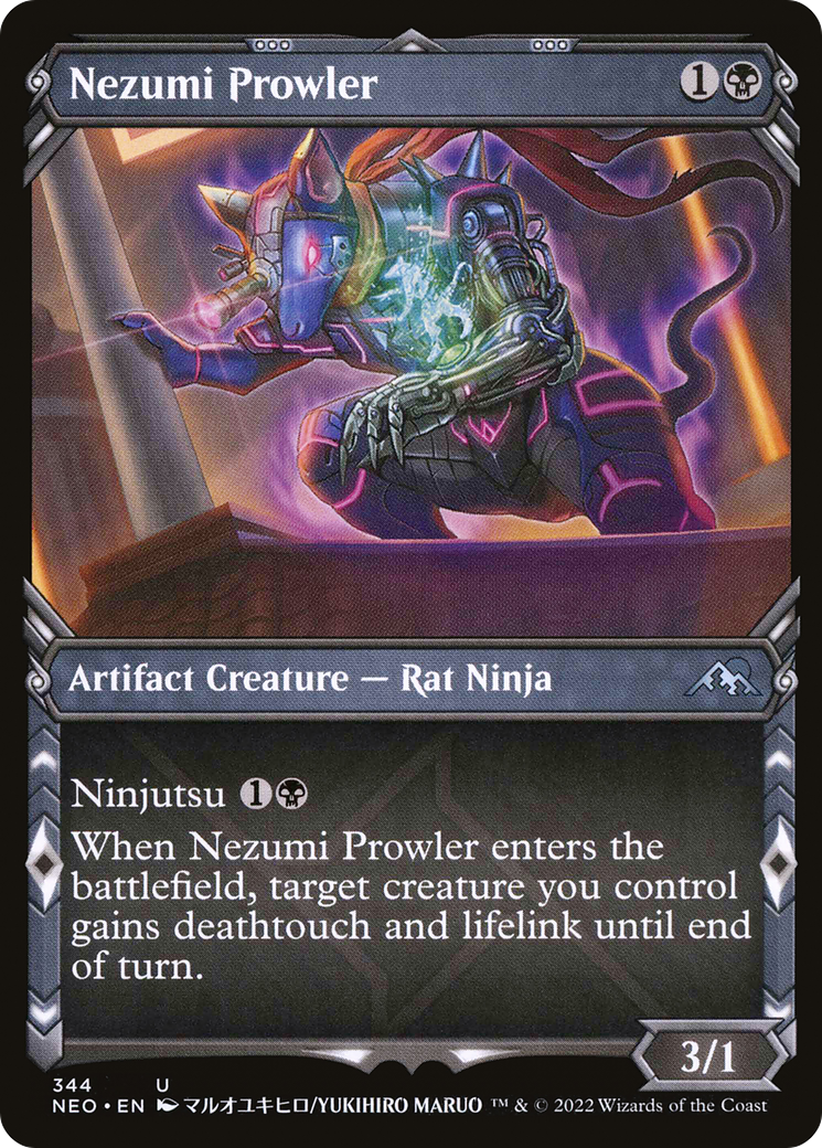 Nezumi Prowler (Showcase) (344) - Kamigawa: Neon Dynasty Foil
