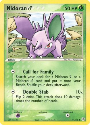 Nidoran M (71) Reverse Holofoil - FireRed & LeafGreen
