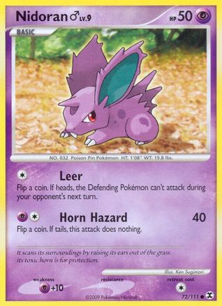 Nidoran M (72) Reverse Holofoil - Rising Rivals