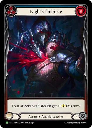 Night's Embrace (Micro Text) (GEM210) Rainbow Foil - GEM Pack