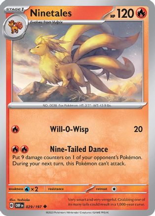 Ninetales (29) Reverse Holofoil - Obsidian Flames