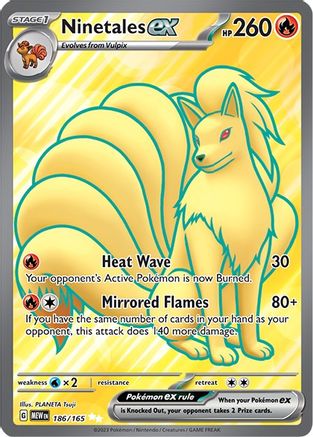 Ninetales ex (Full Art) (186) Holofoil - 151
