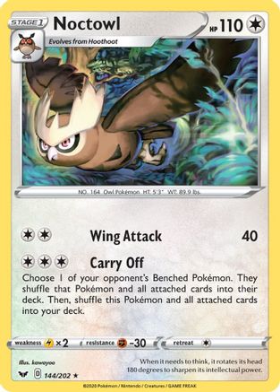Noctowl (144) Reverse Holofoil - Sword & Shield
