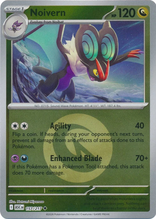 Noivern (Energy Symbol Pattern) (157) Reverse Holofoil - Ascended Heroes
