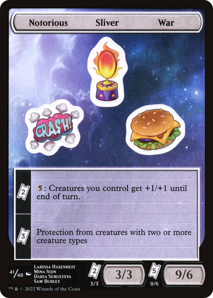 Notorious Sliver War (041) - Unfinity Sticker Sheets Foil
