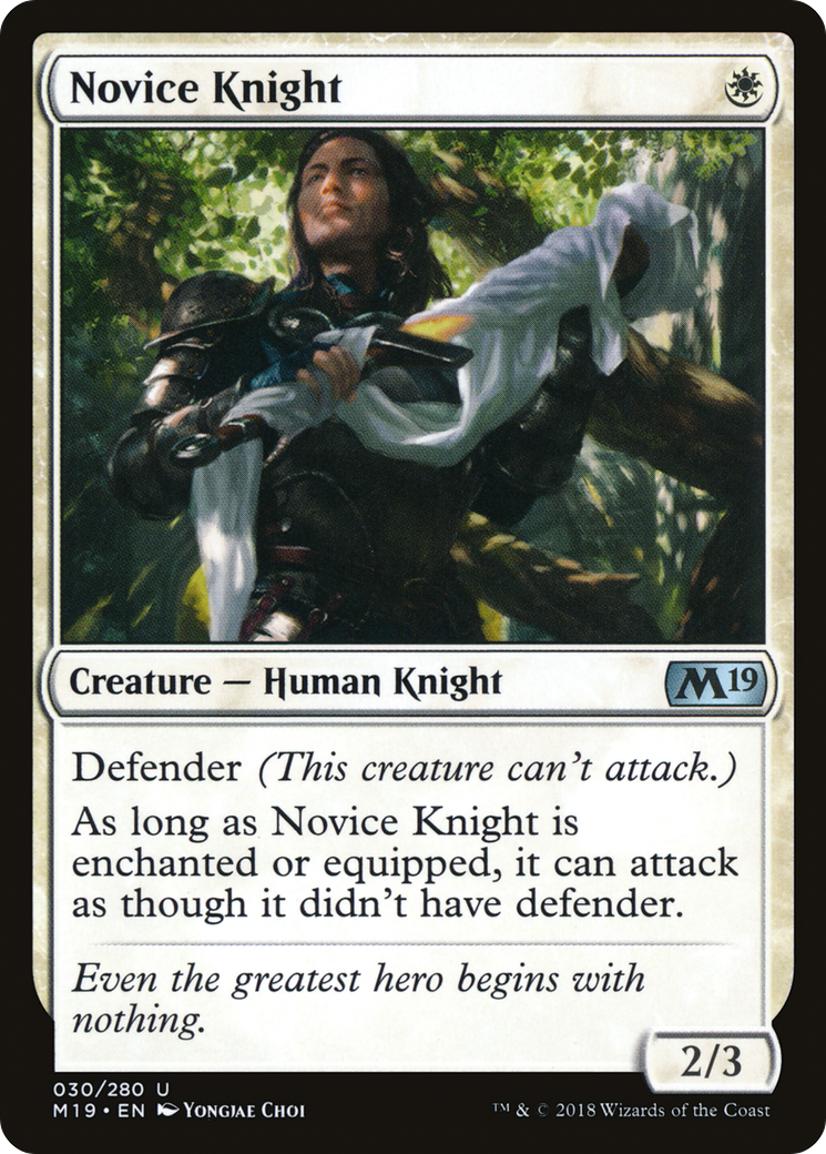 Novice Knight (030) - Core Set 2019 Foil