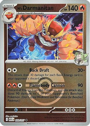 N's Darmanitan (Poke Ball) (33) Reverse Holofoil - Ascended Heroes
