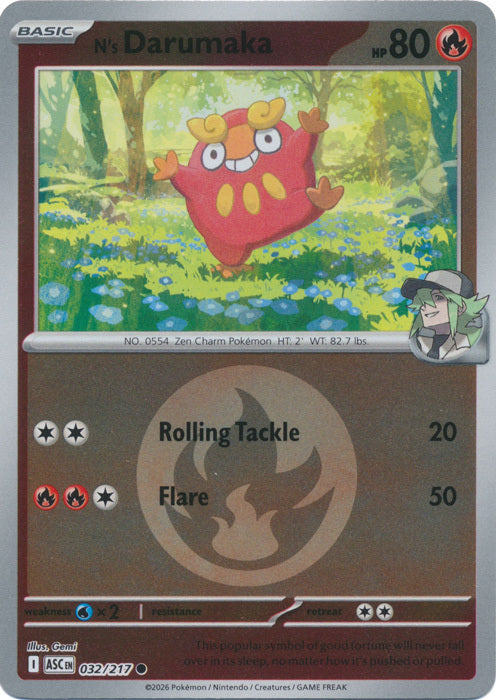 N's Darumaka (Energy Symbol Pattern) (32) Reverse Holofoil - Ascended Heroes