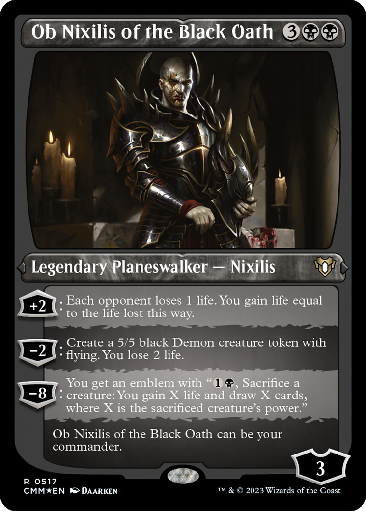 Ob Nixilis of the Black Oath (517) Etched Foil - Commander Masters