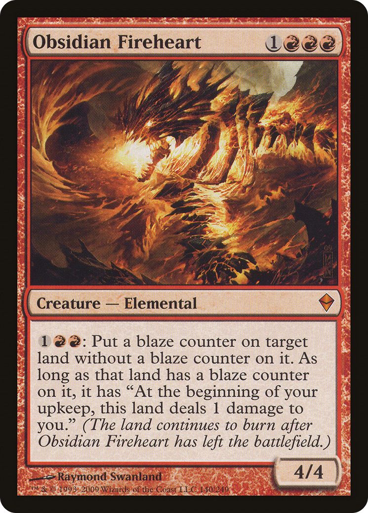 Obsidian Fireheart (140) - Zendikar Foil